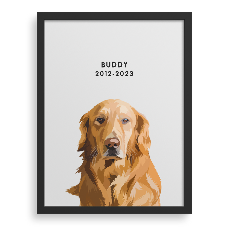 Retrato conmemorativo personalizado de mascota
